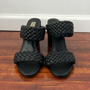 Steve Madden Black Braided Sandals